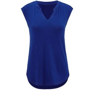 Cabi Notch Tee Royal Blue